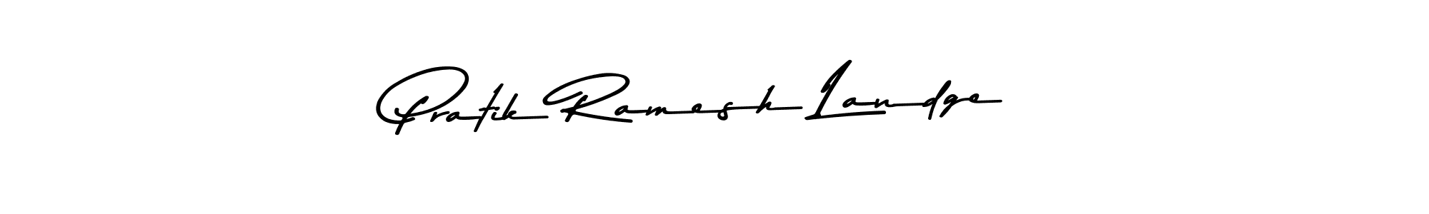 Use a signature maker to create a handwritten signature online. With this signature software, you can design (Asem Kandis PERSONAL USE) your own signature for name Pratik Ramesh Landge. Pratik Ramesh Landge signature style 9 images and pictures png