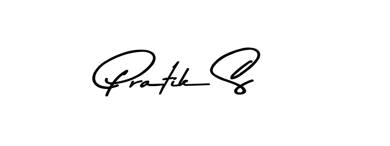 Create a beautiful signature design for name Pratik S. With this signature (Asem Kandis PERSONAL USE) fonts, you can make a handwritten signature for free. Pratik S signature style 9 images and pictures png