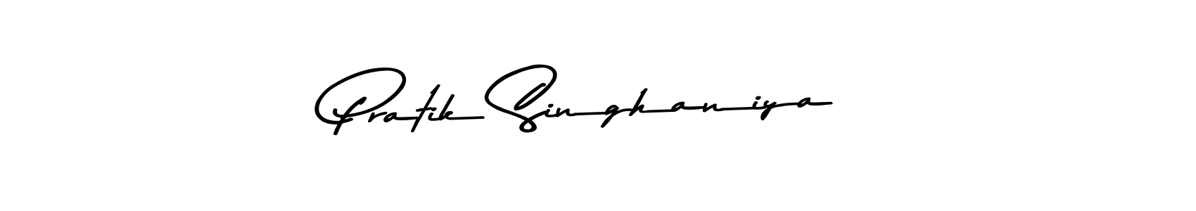 Make a beautiful signature design for name Pratik Singhaniya. With this signature (Asem Kandis PERSONAL USE) style, you can create a handwritten signature for free. Pratik Singhaniya signature style 9 images and pictures png