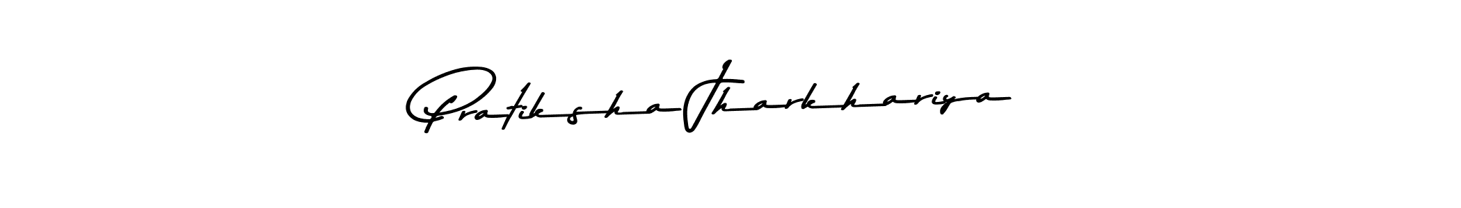 How to make Pratiksha Jharkhariya name signature. Use Asem Kandis PERSONAL USE style for creating short signs online. This is the latest handwritten sign. Pratiksha Jharkhariya signature style 9 images and pictures png