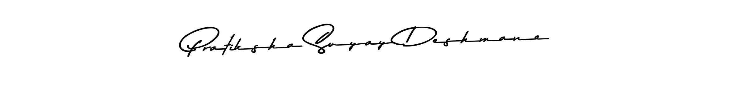 Also we have Pratiksha Suyay Deshmane name is the best signature style. Create professional handwritten signature collection using Asem Kandis PERSONAL USE autograph style. Pratiksha Suyay Deshmane signature style 9 images and pictures png