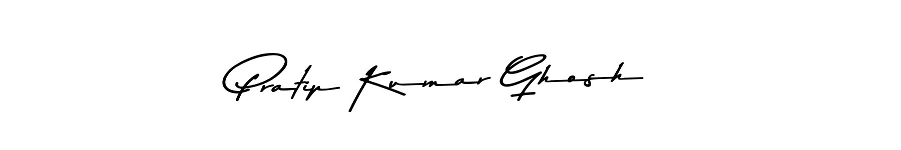 How to make Pratip Kumar Ghosh name signature. Use Asem Kandis PERSONAL USE style for creating short signs online. This is the latest handwritten sign. Pratip Kumar Ghosh signature style 9 images and pictures png