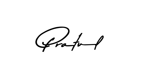 Design your own signature with our free online signature maker. With this signature software, you can create a handwritten (Asem Kandis PERSONAL USE) signature for name Pratul. Pratul signature style 9 images and pictures png