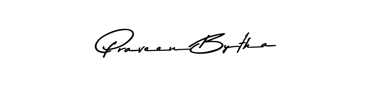 Design your own signature with our free online signature maker. With this signature software, you can create a handwritten (Asem Kandis PERSONAL USE) signature for name Praveen Bytha. Praveen Bytha signature style 9 images and pictures png