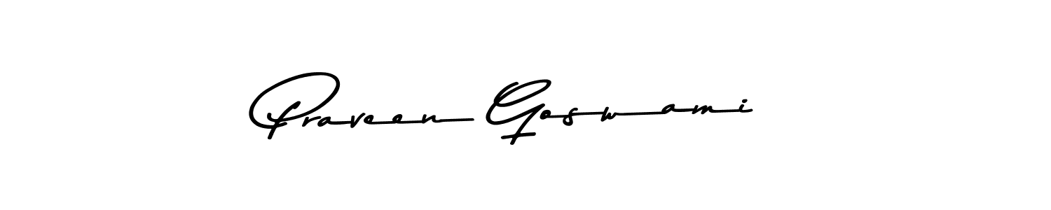 Asem Kandis PERSONAL USE is a professional signature style that is perfect for those who want to add a touch of class to their signature. It is also a great choice for those who want to make their signature more unique. Get Praveen Goswami name to fancy signature for free. Praveen Goswami signature style 9 images and pictures png