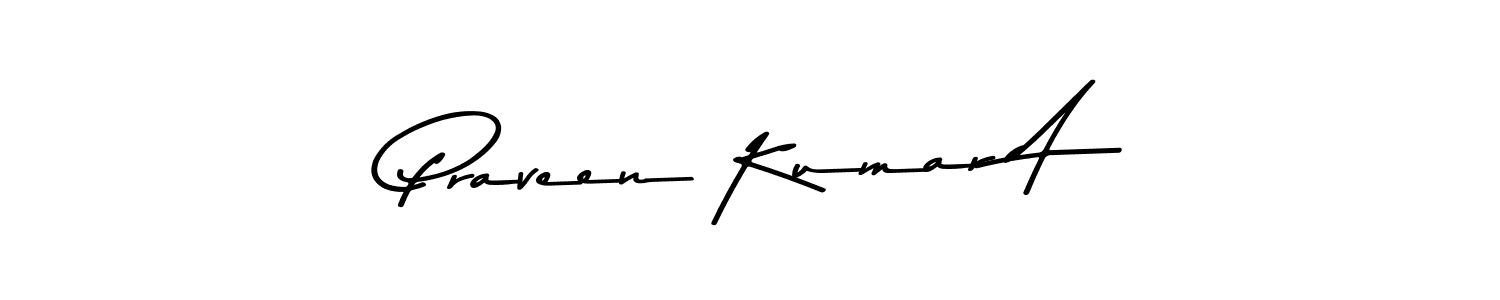 How to make Praveen Kumar A signature? Asem Kandis PERSONAL USE is a professional autograph style. Create handwritten signature for Praveen Kumar A name. Praveen Kumar A signature style 9 images and pictures png