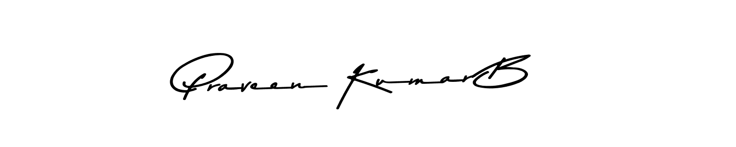 Asem Kandis PERSONAL USE is a professional signature style that is perfect for those who want to add a touch of class to their signature. It is also a great choice for those who want to make their signature more unique. Get Praveen Kumar B name to fancy signature for free. Praveen Kumar B signature style 9 images and pictures png