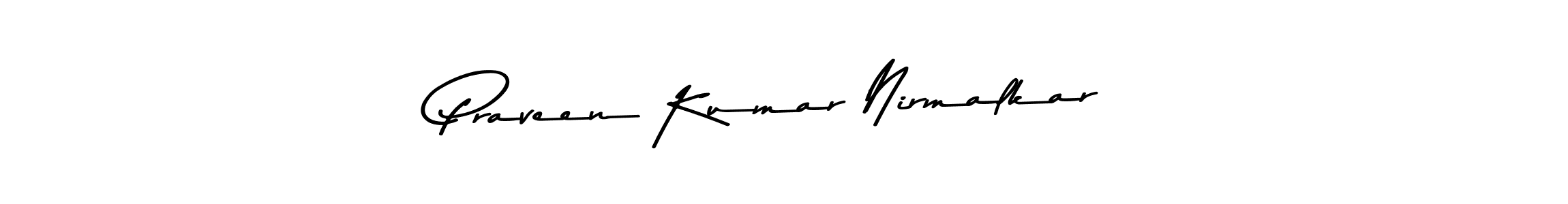 Asem Kandis PERSONAL USE is a professional signature style that is perfect for those who want to add a touch of class to their signature. It is also a great choice for those who want to make their signature more unique. Get Praveen Kumar Nirmalkar name to fancy signature for free. Praveen Kumar Nirmalkar signature style 9 images and pictures png