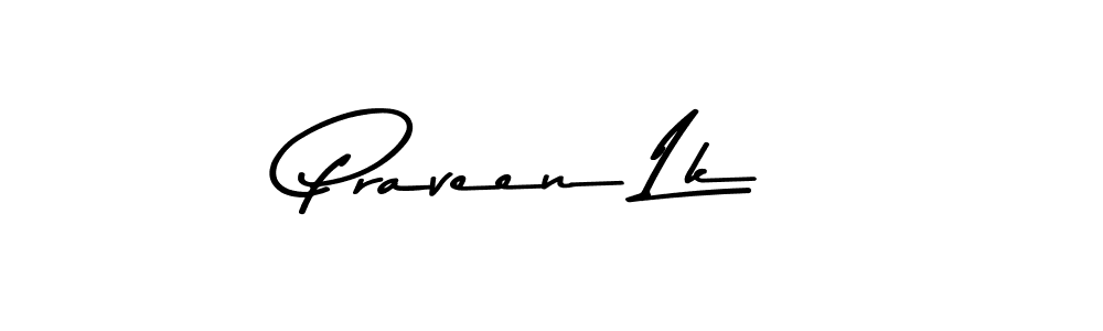 Create a beautiful signature design for name Praveen Lk. With this signature (Asem Kandis PERSONAL USE) fonts, you can make a handwritten signature for free. Praveen Lk signature style 9 images and pictures png