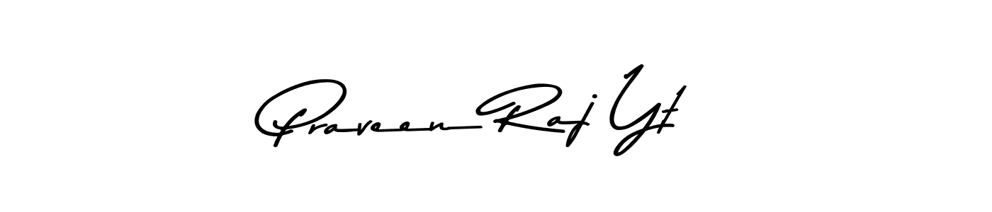 Make a beautiful signature design for name Praveen Raj Yt. With this signature (Asem Kandis PERSONAL USE) style, you can create a handwritten signature for free. Praveen Raj Yt signature style 9 images and pictures png