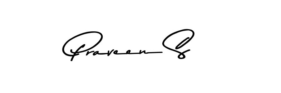 Design your own signature with our free online signature maker. With this signature software, you can create a handwritten (Asem Kandis PERSONAL USE) signature for name Praveen S. Praveen S signature style 9 images and pictures png