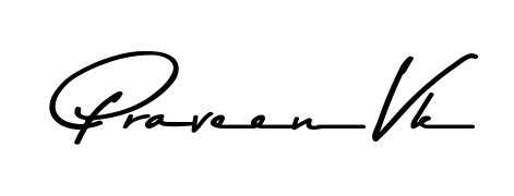 Make a beautiful signature design for name Praveen Vk. With this signature (Asem Kandis PERSONAL USE) style, you can create a handwritten signature for free. Praveen Vk signature style 9 images and pictures png