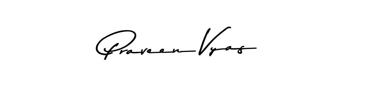 Design your own signature with our free online signature maker. With this signature software, you can create a handwritten (Asem Kandis PERSONAL USE) signature for name Praveen Vyas. Praveen Vyas signature style 9 images and pictures png