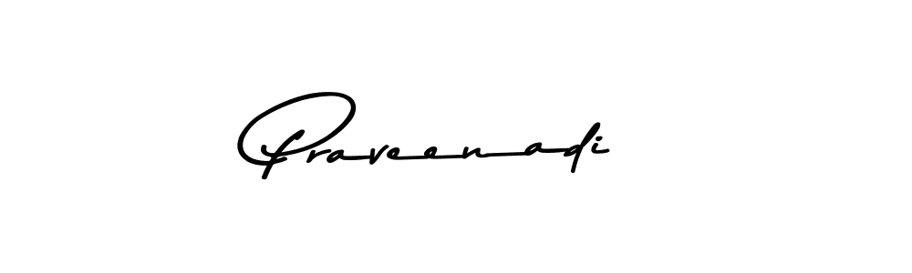 Make a beautiful signature design for name Praveenadi. With this signature (Asem Kandis PERSONAL USE) style, you can create a handwritten signature for free. Praveenadi signature style 9 images and pictures png