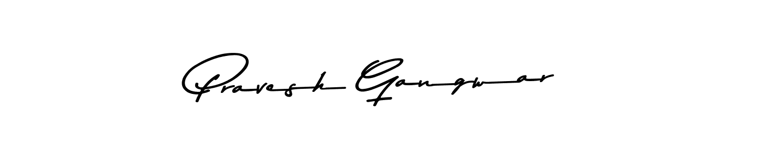 Design your own signature with our free online signature maker. With this signature software, you can create a handwritten (Asem Kandis PERSONAL USE) signature for name Pravesh Gangwar. Pravesh Gangwar signature style 9 images and pictures png