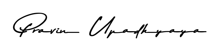 Similarly Asem Kandis PERSONAL USE is the best handwritten signature design. Signature creator online. You can use it as an online autograph creator for name Pravin  Upadhyaya. Pravin  Upadhyaya signature style 9 images and pictures png