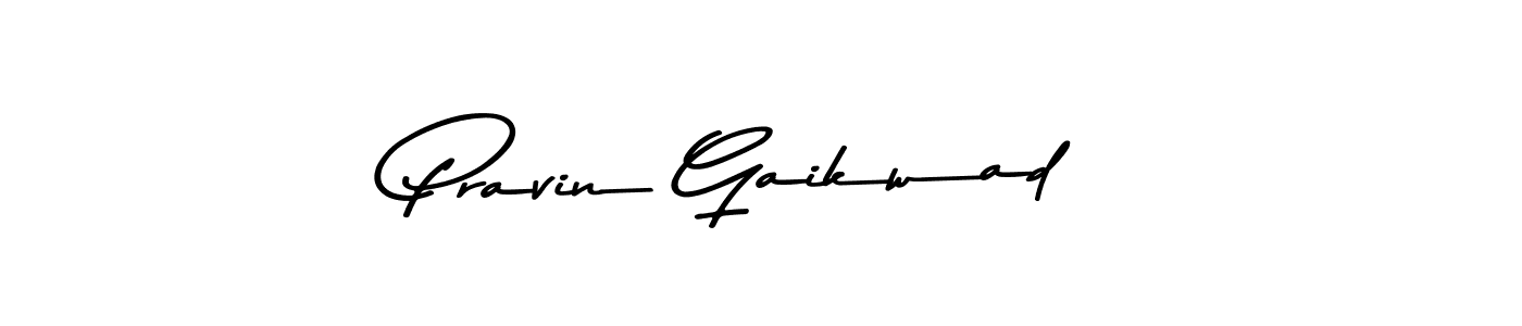 How to make Pravin Gaikwad name signature. Use Asem Kandis PERSONAL USE style for creating short signs online. This is the latest handwritten sign. Pravin Gaikwad signature style 9 images and pictures png
