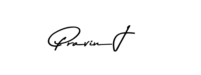 Pravin J stylish signature style. Best Handwritten Sign (Asem Kandis PERSONAL USE) for my name. Handwritten Signature Collection Ideas for my name Pravin J. Pravin J signature style 9 images and pictures png