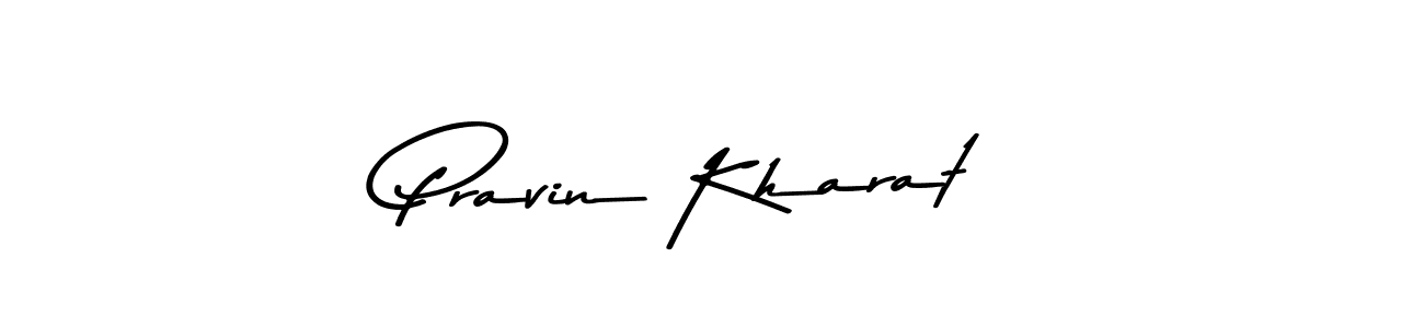 How to make Pravin Kharat name signature. Use Asem Kandis PERSONAL USE style for creating short signs online. This is the latest handwritten sign. Pravin Kharat signature style 9 images and pictures png