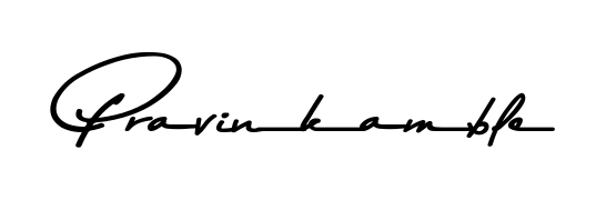 Looking for an artistic signature for Pravinkamble? The Asem Kandis PERSONAL USE calligraphy style gives a sophisticated flow suitable for business cards and emails. Pravinkamble signature style 9 images and pictures png