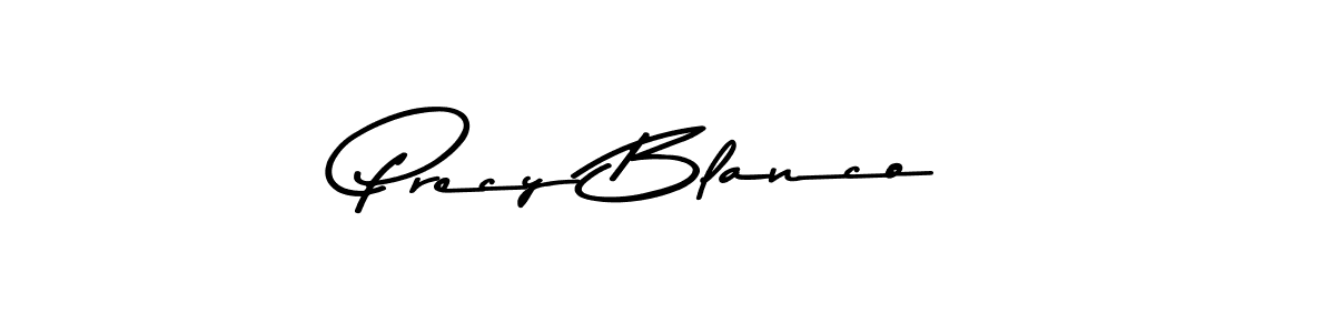 How to make Precy Blanco name signature. Use Asem Kandis PERSONAL USE style for creating short signs online. This is the latest handwritten sign. Precy Blanco signature style 9 images and pictures png