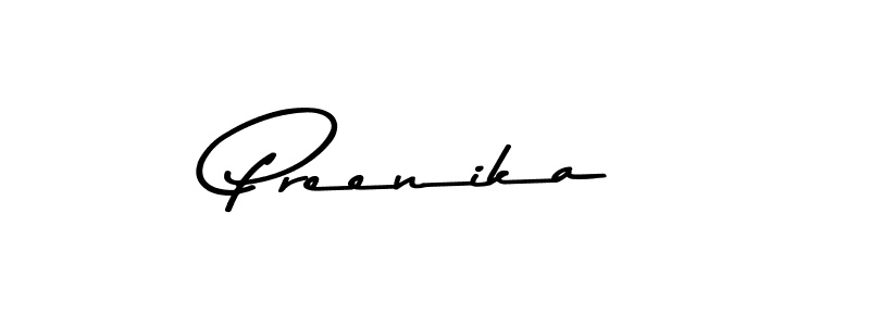 How to make Preenika name signature. Use Asem Kandis PERSONAL USE style for creating short signs online. This is the latest handwritten sign. Preenika signature style 9 images and pictures png