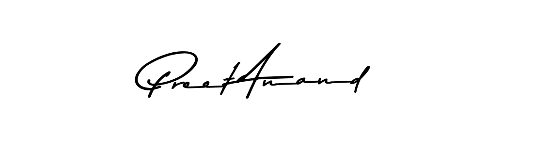 Design your own signature with our free online signature maker. With this signature software, you can create a handwritten (Asem Kandis PERSONAL USE) signature for name Preet Anand. Preet Anand signature style 9 images and pictures png