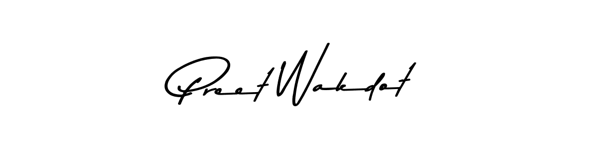 Also You can easily find your signature by using the search form. We will create Preet Wakdot name handwritten signature images for you free of cost using Asem Kandis PERSONAL USE sign style. Preet Wakdot signature style 9 images and pictures png