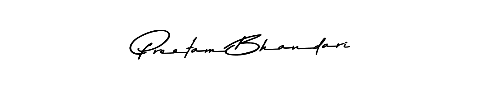 Also we have Preetam Bhandari name is the best signature style. Create professional handwritten signature collection using Asem Kandis PERSONAL USE autograph style. Preetam Bhandari signature style 9 images and pictures png