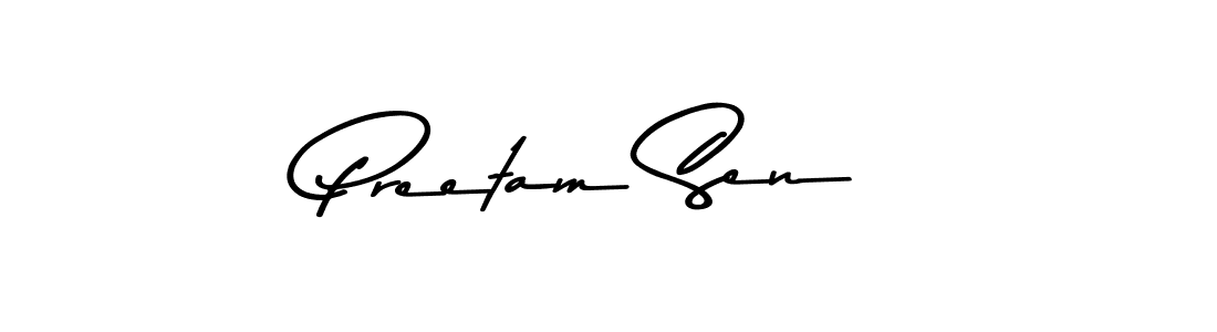 Preetam Sen stylish signature style. Best Handwritten Sign (Asem Kandis PERSONAL USE) for my name. Handwritten Signature Collection Ideas for my name Preetam Sen. Preetam Sen signature style 9 images and pictures png