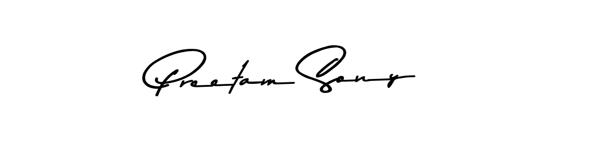 Use a signature maker to create a handwritten signature online. With this signature software, you can design (Asem Kandis PERSONAL USE) your own signature for name Preetam Sony. Preetam Sony signature style 9 images and pictures png