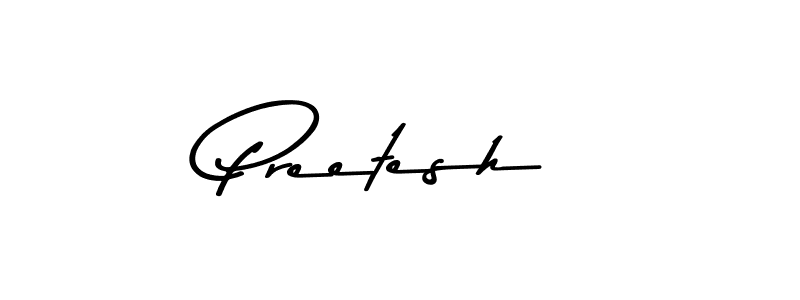 Also we have Preetesh name is the best signature style. Create professional handwritten signature collection using Asem Kandis PERSONAL USE autograph style. Preetesh signature style 9 images and pictures png