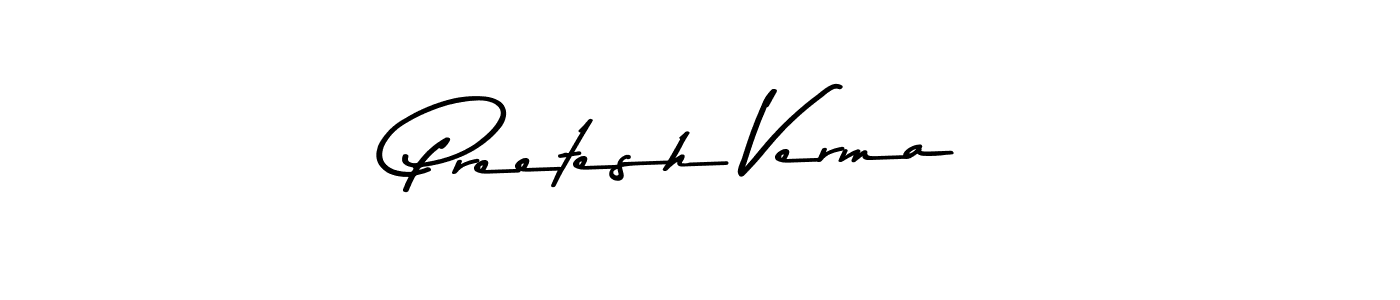 Similarly Asem Kandis PERSONAL USE is the best handwritten signature design. Signature creator online .You can use it as an online autograph creator for name Preetesh Verma. Preetesh Verma signature style 9 images and pictures png