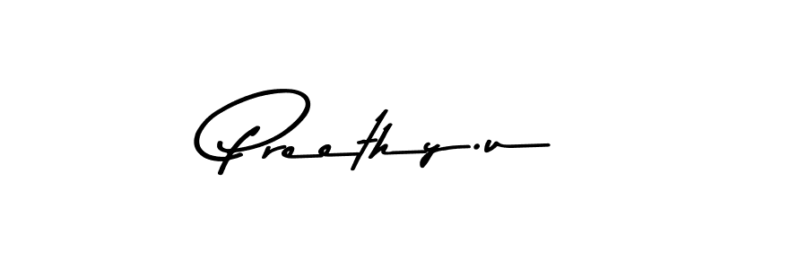 Create a beautiful signature design for name Preethy.u. With this signature (Asem Kandis PERSONAL USE) fonts, you can make a handwritten signature for free. Preethy.u signature style 9 images and pictures png