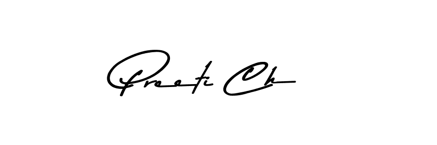 Make a beautiful signature design for name Preeti Ch. With this signature (Asem Kandis PERSONAL USE) style, you can create a handwritten signature for free. Preeti Ch signature style 9 images and pictures png