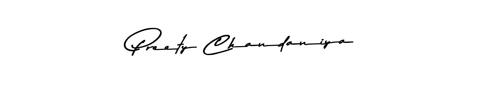 Also You can easily find your signature by using the search form. We will create Preety Chandaniya name handwritten signature images for you free of cost using Asem Kandis PERSONAL USE sign style. Preety Chandaniya signature style 9 images and pictures png