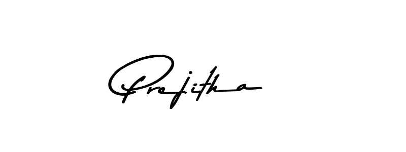 How to make Prejitha name signature. Use Asem Kandis PERSONAL USE style for creating short signs online. This is the latest handwritten sign. Prejitha signature style 9 images and pictures png