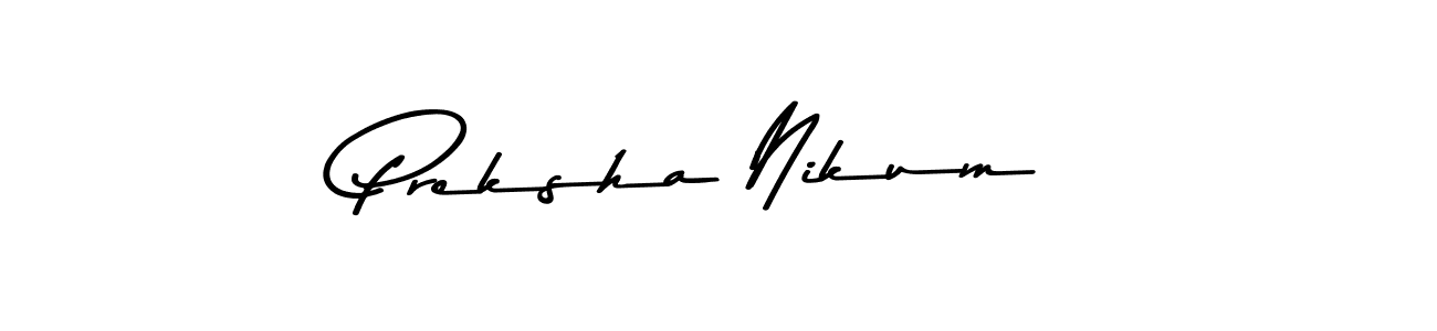 Make a beautiful signature design for name Preksha Nikum. Use this online signature maker to create a handwritten signature for free. Preksha Nikum signature style 9 images and pictures png