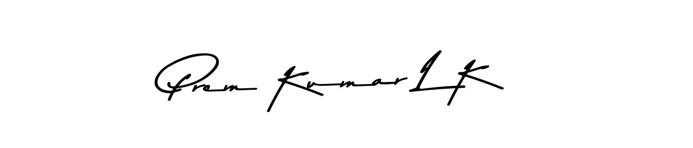 Use a signature maker to create a handwritten signature online. With this signature software, you can design (Asem Kandis PERSONAL USE) your own signature for name Prem Kumar L K. Prem Kumar L K signature style 9 images and pictures png