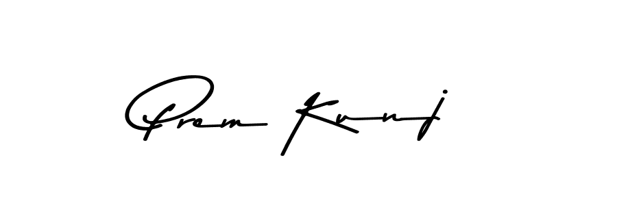How to make Prem Kunj name signature. Use Asem Kandis PERSONAL USE style for creating short signs online. This is the latest handwritten sign. Prem Kunj signature style 9 images and pictures png