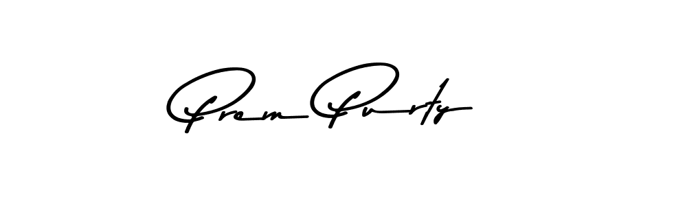 Design your own signature with our free online signature maker. With this signature software, you can create a handwritten (Asem Kandis PERSONAL USE) signature for name Prem Purty. Prem Purty signature style 9 images and pictures png