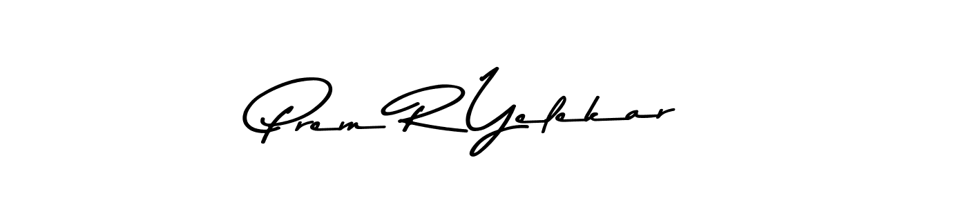 Make a beautiful signature design for name Prem R Yelekar. With this signature (Asem Kandis PERSONAL USE) style, you can create a handwritten signature for free. Prem R Yelekar signature style 9 images and pictures png