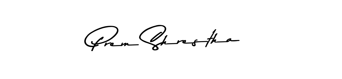 Design your own signature with our free online signature maker. With this signature software, you can create a handwritten (Asem Kandis PERSONAL USE) signature for name Prem Shrestha. Prem Shrestha signature style 9 images and pictures png