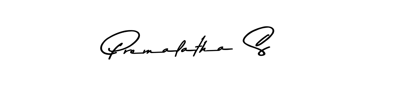 How to make Premalatha  S name signature. Use Asem Kandis PERSONAL USE style for creating short signs online. This is the latest handwritten sign. Premalatha  S signature style 9 images and pictures png