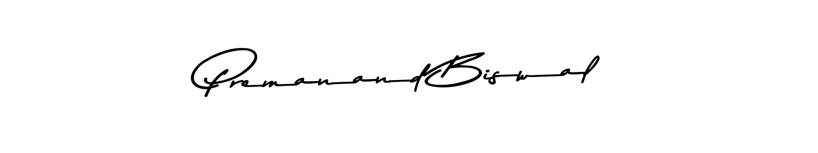 How to make Premanand Biswal name signature. Use Asem Kandis PERSONAL USE style for creating short signs online. This is the latest handwritten sign. Premanand Biswal signature style 9 images and pictures png