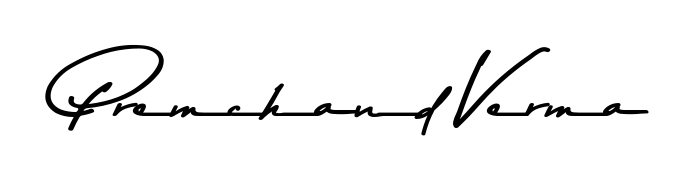 See photos of Premchand Verma official signature. Check more albums & portfolios. Read reviews & check more about Asem Kandis PERSONAL USE font. Premchand Verma signature style 9 images and pictures png