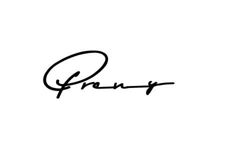 Use a signature maker to create a handwritten signature online. With this signature software, you can design (Asem Kandis PERSONAL USE) your own signature for name Preny. Preny signature style 9 images and pictures png