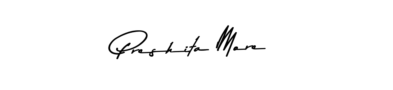 Design your own signature with our free online signature maker. With this signature software, you can create a handwritten (Asem Kandis PERSONAL USE) signature for name Preshita More. Preshita More signature style 9 images and pictures png