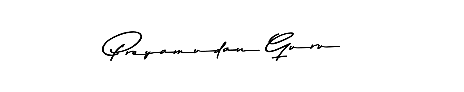 How to make Preyamudan Guru signature? Asem Kandis PERSONAL USE is a professional autograph style. Create handwritten signature for Preyamudan Guru name. Preyamudan Guru signature style 9 images and pictures png