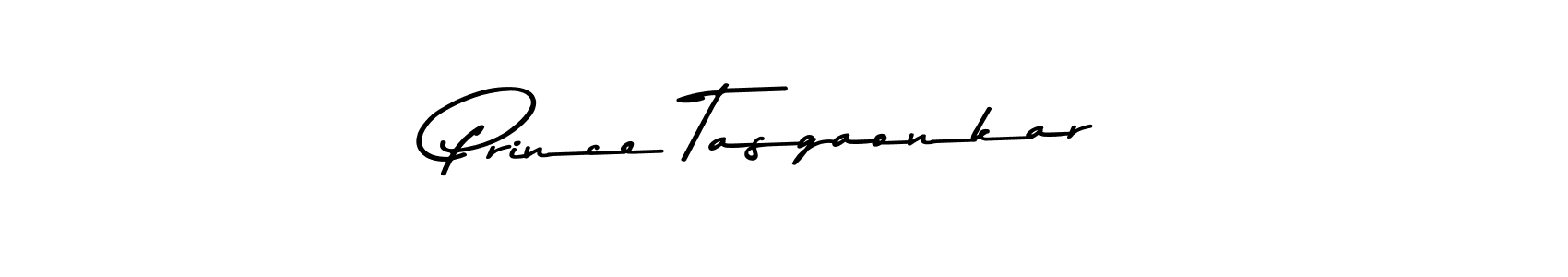 How to make Prince Tasgaonkar name signature. Use Asem Kandis PERSONAL USE style for creating short signs online. This is the latest handwritten sign. Prince Tasgaonkar signature style 9 images and pictures png